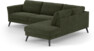 Bridge - 3-sits soffa med divan höger - Grön