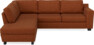 Friday - 2,5-sits soffa med divan vänster - Orange