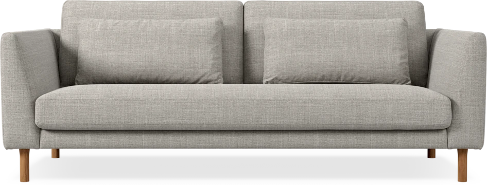 Willow - 3-sits soffa, hel dyna, fast klädsel - Grå