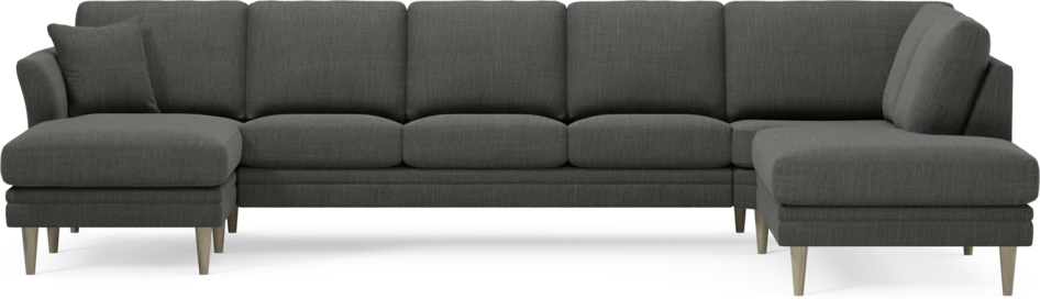 Eden - 3-sits soffa med schäslong vänster och divan höger - Grå
