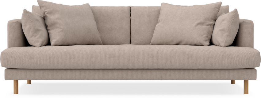 Harper - 3-sits soffa, hel dyna - Beige