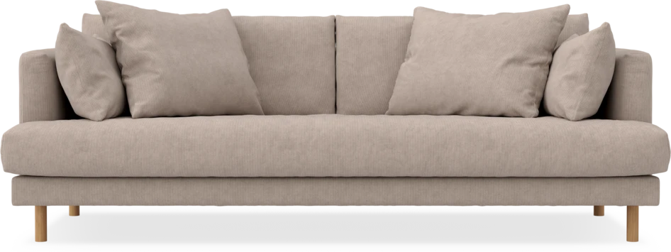 Harper - 3-sits soffa, hel dyna - Beige