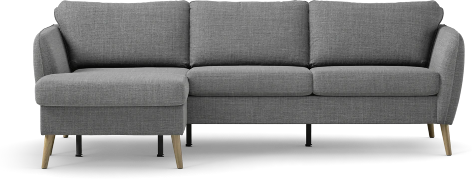 County - 3-sits soffa med flyttbar schäslong - Grå