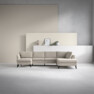 County - 3-sits soffa med schäslong vänster och divan höger - Beige