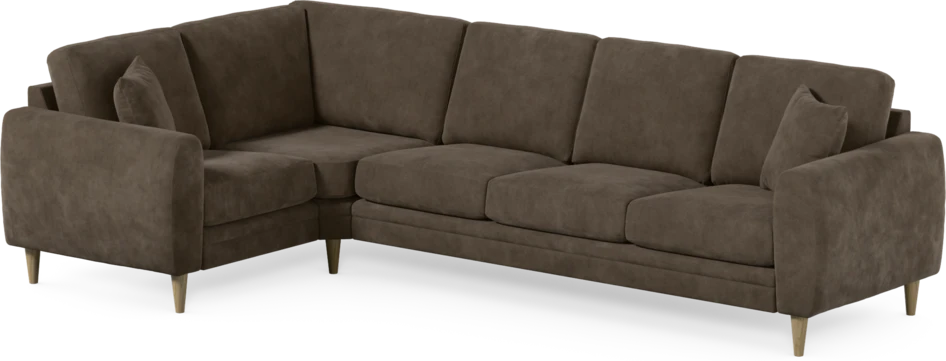 Eden - Hörnsoffa, 1+3-sits - Brun