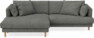 Harper - 4-sits med schäslong XL vänster - Grå