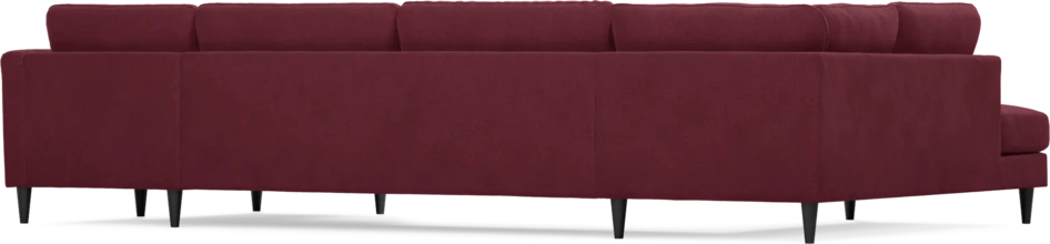 Bridge - 3-sits soffa med divan vänster och schäslong höger - Röd