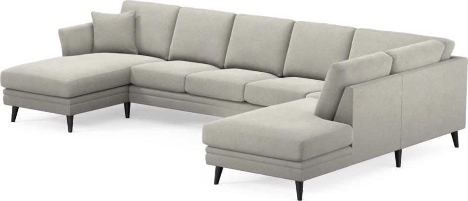 Eden - 3-sits soffa med schäslong vänster och divan höger - Grå