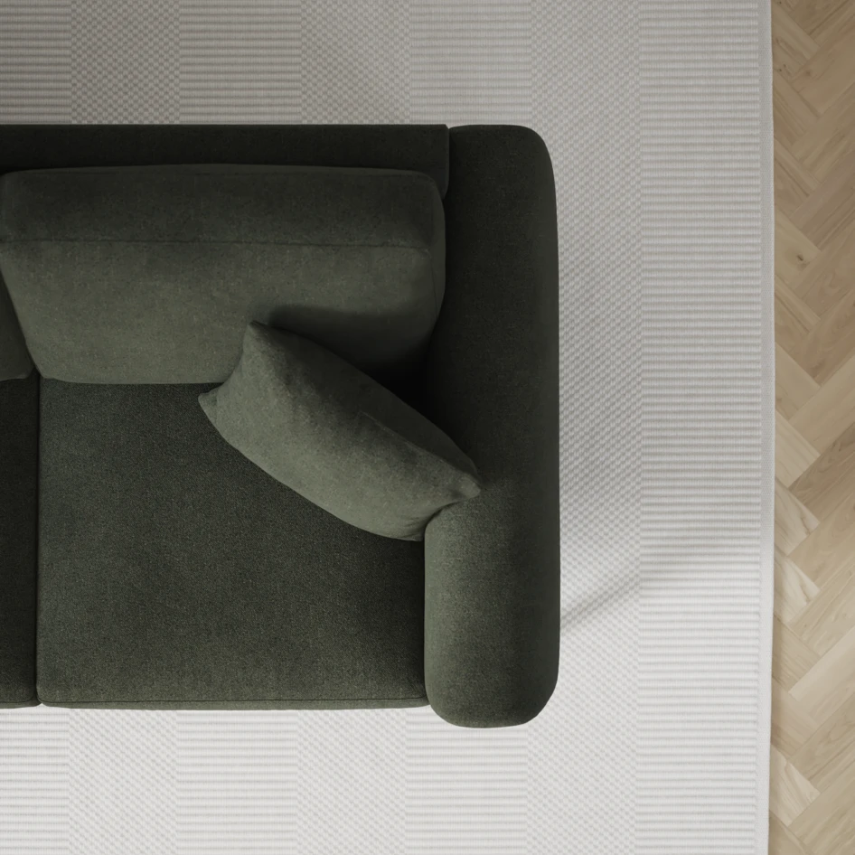 Eden - 3-sits soffa med divan vänster och schäslong höger - Grön