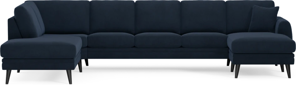 Eden - 3-sits soffa med divan vänster och schäslong höger - Blå