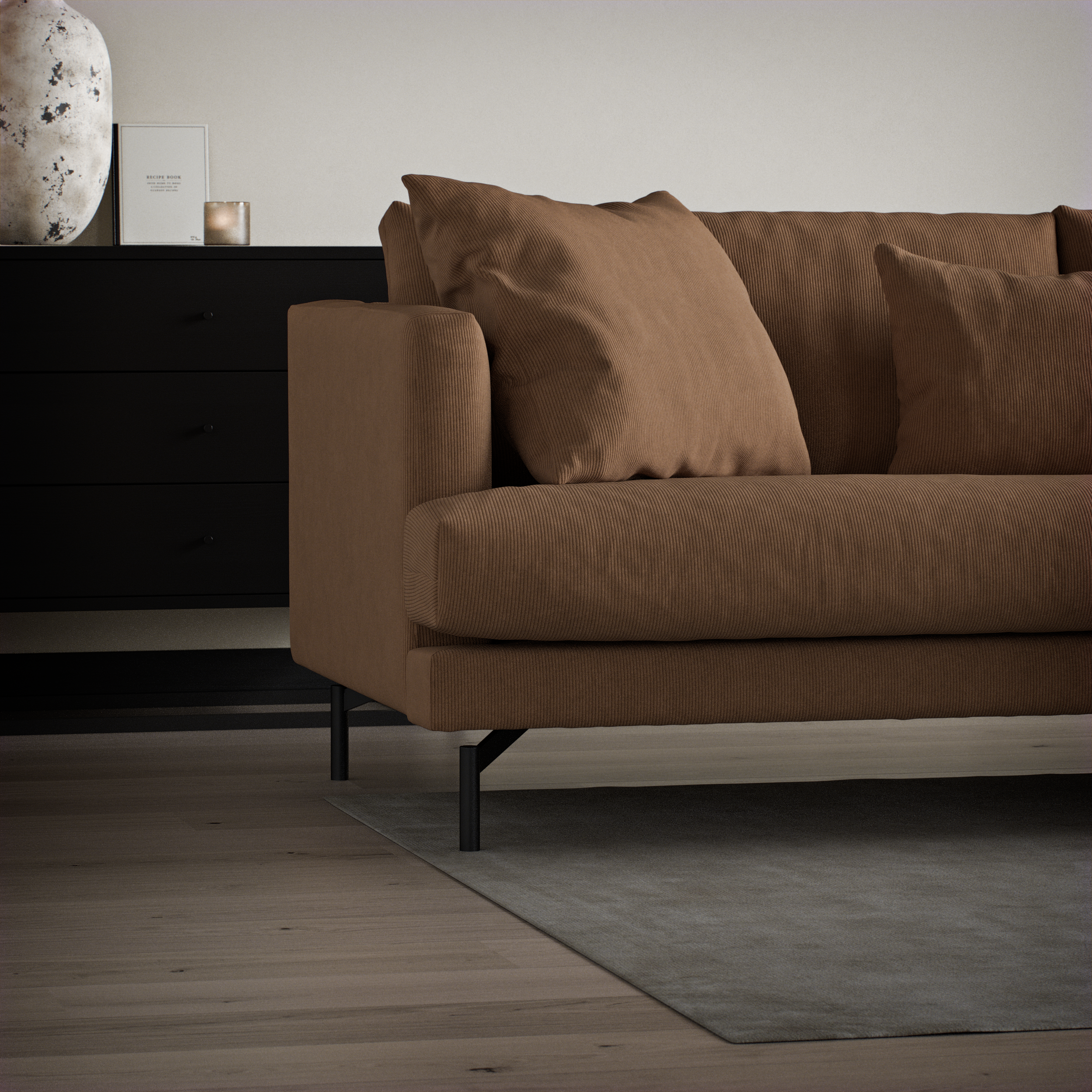 Harper - 3-sits soffa med divan höger - inspiration