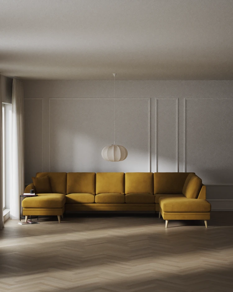Eden - 3-sits soffa med schäslong vänster och divan höger - inspiration