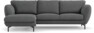 Madison Lux - 2-sits soffa med schäslong vänster - Grå