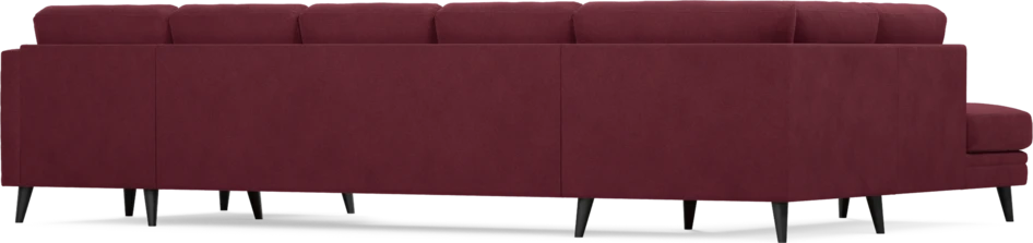 Eden - 3-sits soffa med divan vänster och schäslong höger - Röd