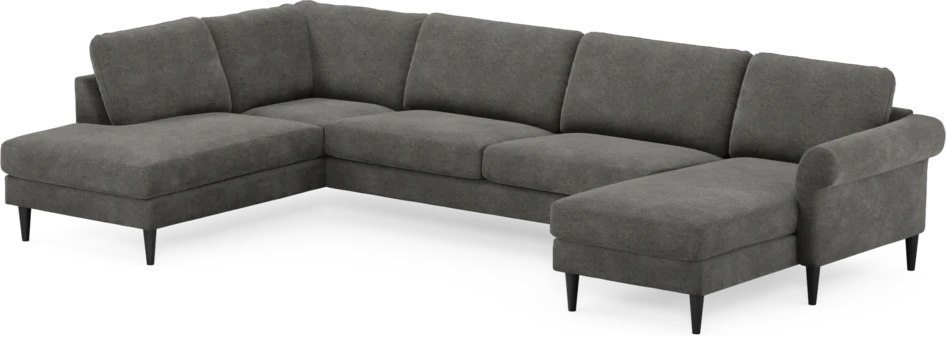 Bridge - 3-sits soffa med divan vänster och schäslong höger - Grå