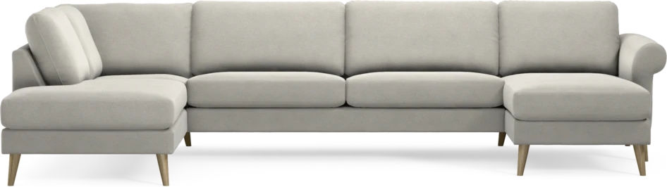 Bridge - 3-sits soffa med divan vänster och schäslong höger - Grå