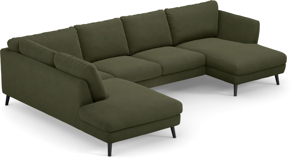 Madison Lux - 2-sits soffa med divan vänster och schäslong höger - Grön