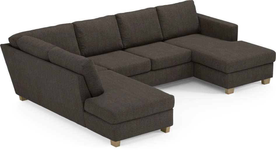 Friday - 3-sits soffa med divan vänster och schäslong höger - Brun