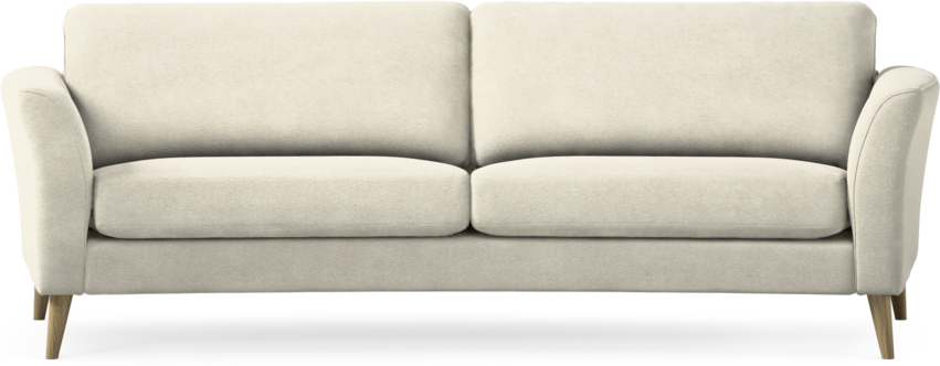 Bridge - 3-sits soffa svängd - Vit