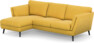 Madison Lux - 2-sits soffa med schäslong vänster - Gul