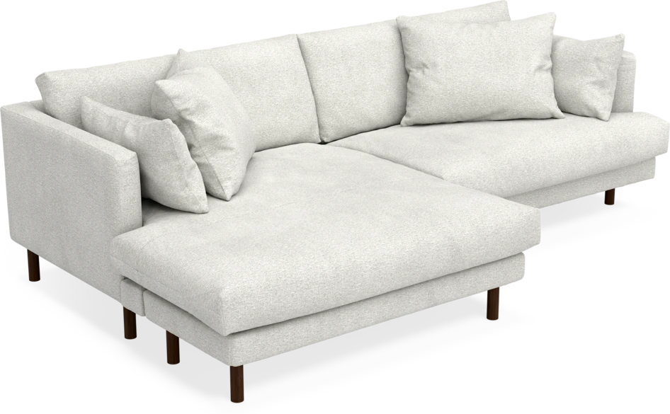 Harper - 4-sits med schäslong XL vänster - Vit