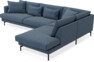 Harper - 3-sits soffa med divan höger - Blå