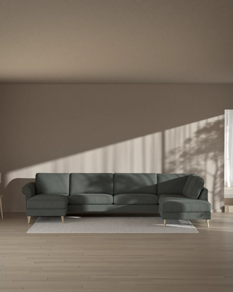 Bridge - 3-sits soffa med schäslong vänster och divan höger - inspiration