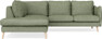 Madison - 2-sits soffa med divan vänster - Grön