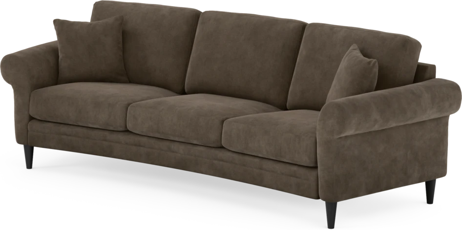 Eden - 3-sits soffa svängd - Brun