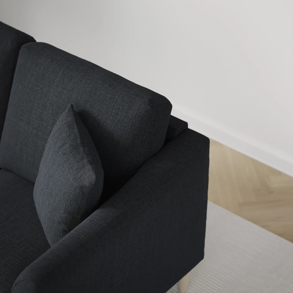 Eden - 2,5-sits soffa svängd - Blå