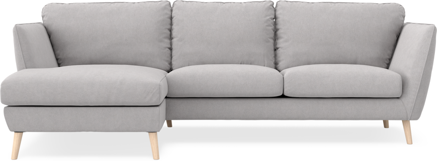 Madison Lux - 2-sits soffa med schäslong vänster - Grå