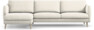 Madison Lux - 3-sits soffa med schäslong vänster - Vit