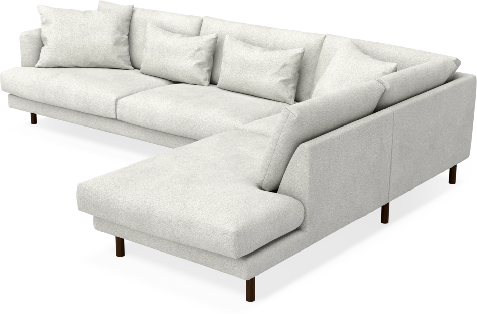 Harper - 3-sits soffa med divan höger - Vit