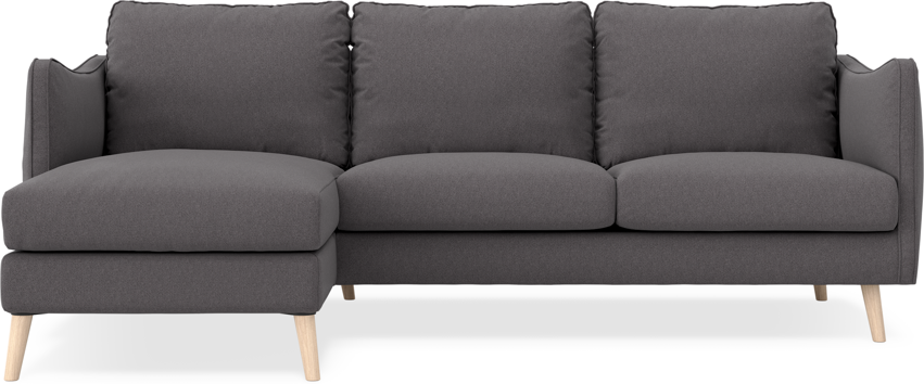 Madison Lux - 2-sits soffa med schäslong vänster - Grå