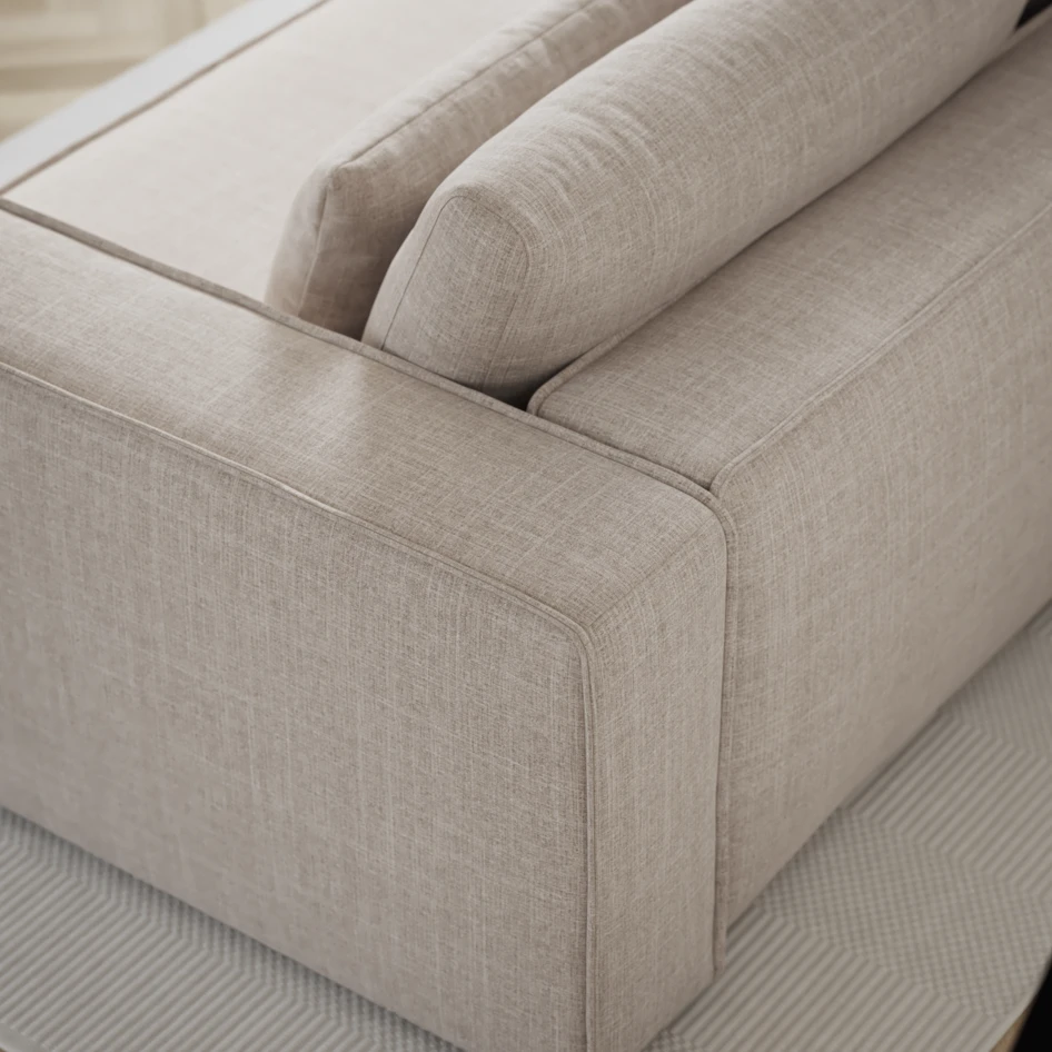 Ide - Bäddsoffa 3-sits med schäslong höger - Beige