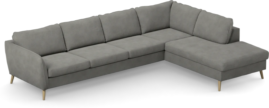County - 3-sits soffa med divan höger - Grå
