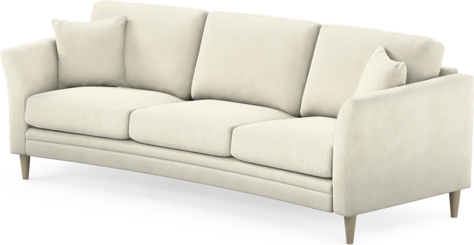Eden - 3-sits soffa svängd - Vit