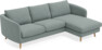 Madison Lux - 2-sits soffa med schäslong höger - Turkos