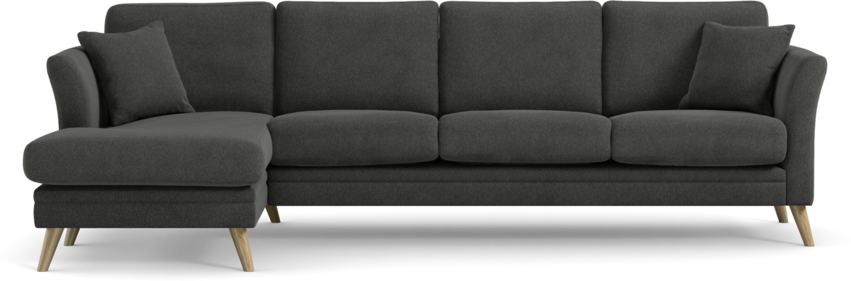 Eden - 3-sits soffa med schäslong - Svart