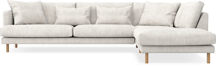 Harper - 3-sits soffa med divan höger - Grå