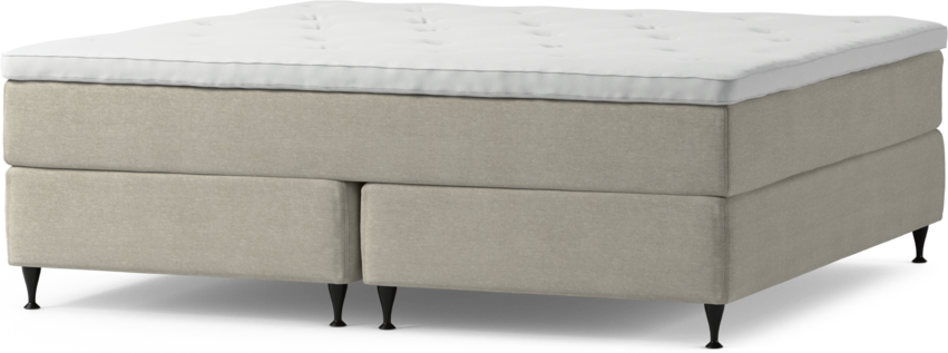 Delux Dream - Kontinentalsäng, dubbelsäng med bäddmadrass och sängben - Beige