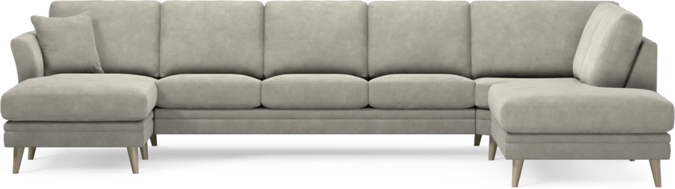 Eden - 3-sits soffa med schäslong vänster och divan höger - Grå