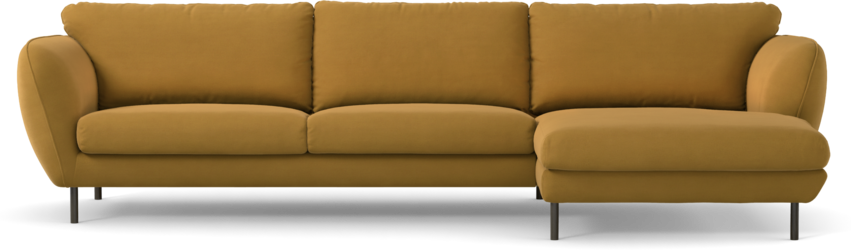 Madison Lux - 3-sits soffa med schäslong höger - Gul