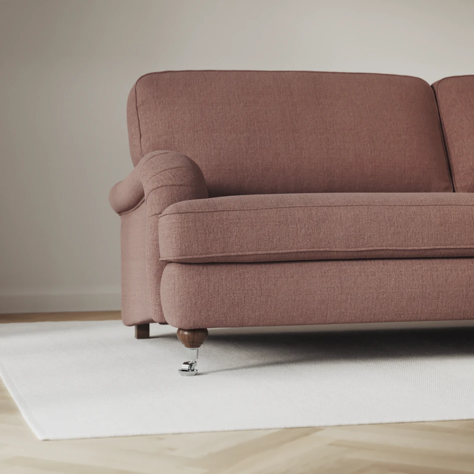 Oxford - 3-sits soffa svängd - Rosa