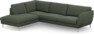 Madison - 3-sits soffa med divan vänster - Grön