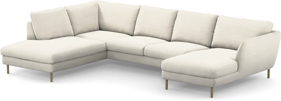Madison - 2-sits soffa med divan vänster och schäslong höger - Vit