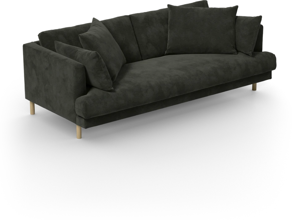 Harper - 3-sits soffa, hel dyna - Svart