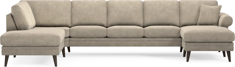 Eden - 3-sits soffa med divan vänster och schäslong höger - Beige