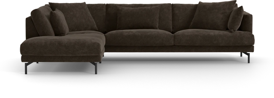 Harper - 3-sits soffa med divan vänster - Brun