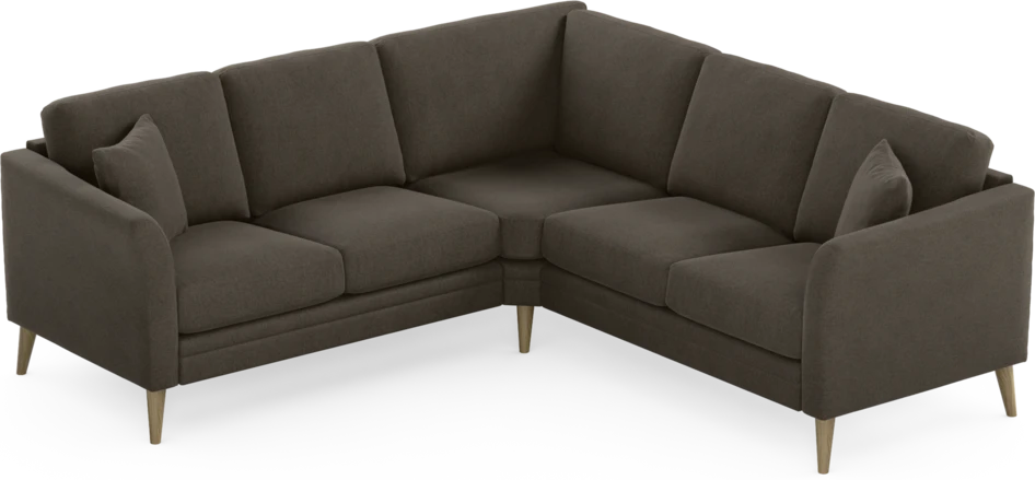 Eden - Hörnsoffa, 2+2-sits - Brun